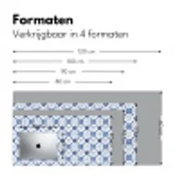 Patroon - Tegel - Blauw Muismat XXL klein 681 -sfeer5