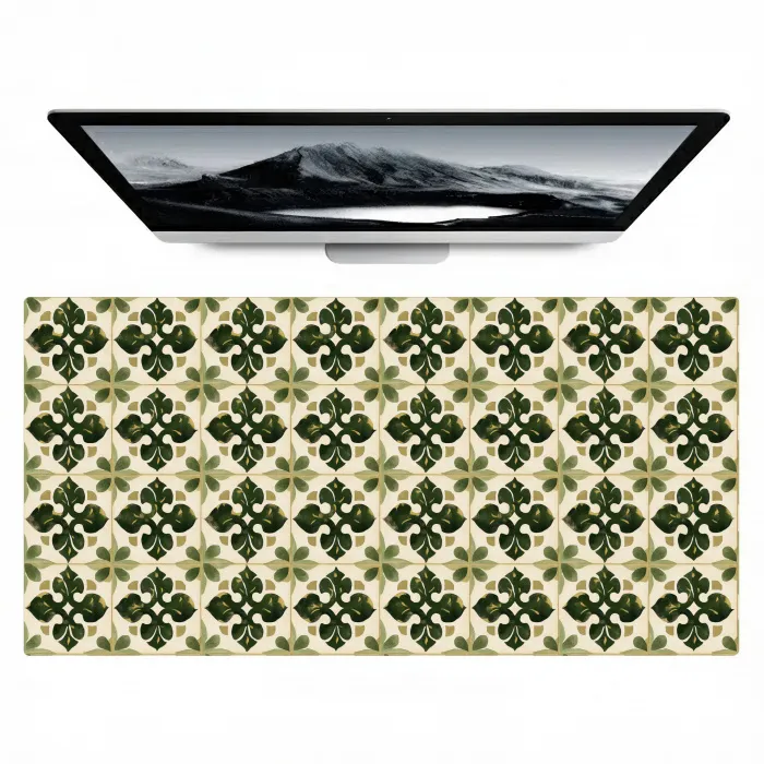 Patroon - Tegel - Groen Muismat XXL klein 681 -zzz3d