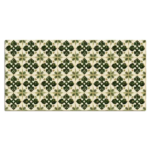 Patroon - Tegel - Groen Muismat XXL klein 681 -3d_leeg