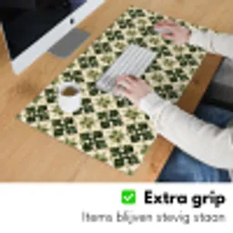 Patroon - Tegel - Groen Muismat XXL klein 681 -sfeer3