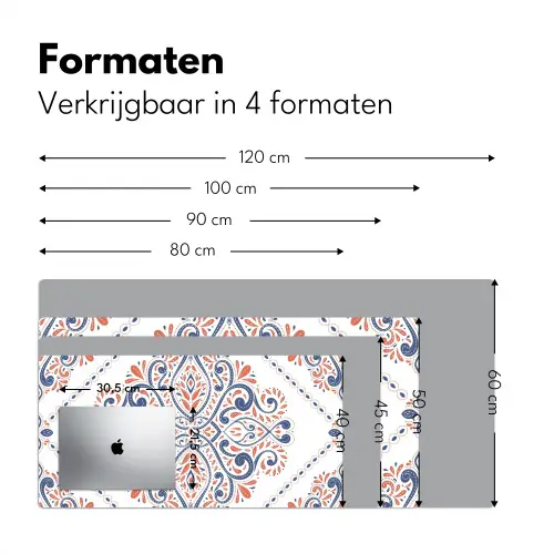 Patronen - Bloemen - Mandala Muismat XXL klein -sfeer5