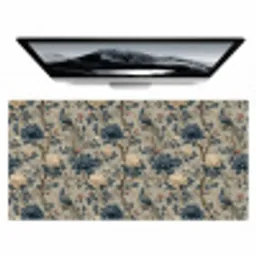 Pauw - Bloemen - Blauw Muismat XXL klein 681 -zzz3d