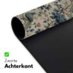 Pauw - Bloemen - Blauw Muismat XXL klein 681 -sfeer2