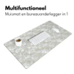 Parelmoerglans - Wit - Schelp Muismat XXL klein 681 -sfeer4
