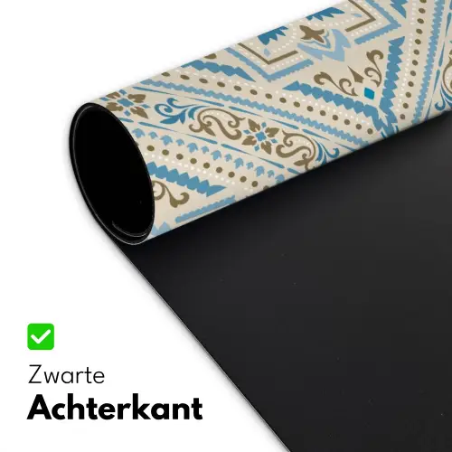 Perzisch Tapijt - Vloerkleed - Patronen - Blauw Muismat XXL klein -sfeer2