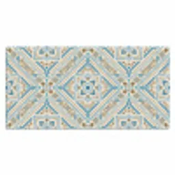 Perzisch Tapijt - Vloerkleed - Patronen - Blauw Muismat XXL klein -3d_leeg