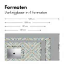 Perzisch Tapijt - Vloerkleed - Patronen - Blauw Muismat XXL klein -sfeer5