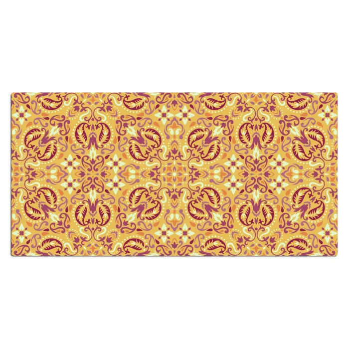 Perzisch Tapijt - Vloerkleed - Patronen - Oranje Muismat XXL klein -3d_leeg