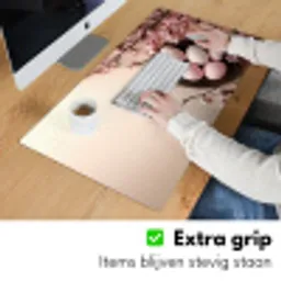 Roze - Bloesems - Eieren Muismat XXL klein -sfeer3