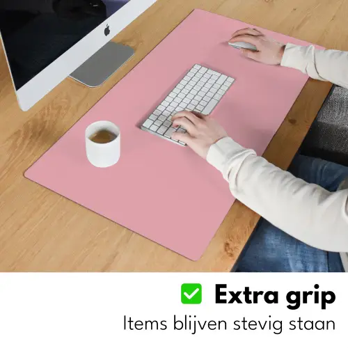 Roze - Kleuren - Interieur - Effen - Kleur Muismat XXL klein -sfeer3