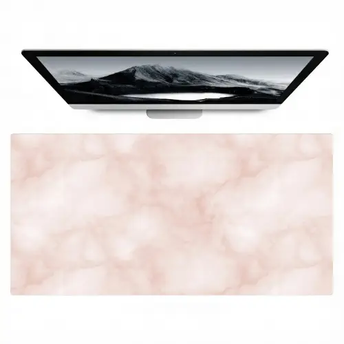 Roze - Marmer - Crème Muismat XXL klein 681 -zzz3d