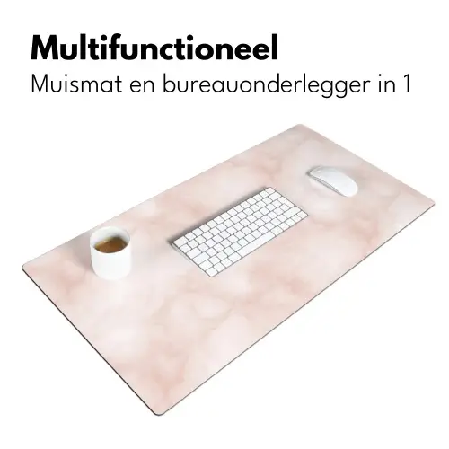 Roze - Marmer - Crème Muismat XXL klein 681 -sfeer4