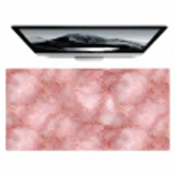Roze - Kwarts - Goud - Marmer Muismat XXL klein 681 -zzz3d