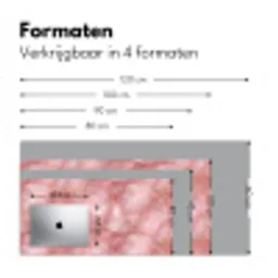 Roze - Kwarts - Goud - Marmer Muismat XXL klein 681 -sfeer5