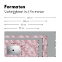 Roze - Kwartsmarmer - Aders Muismat XXL klein 681 -sfeer5