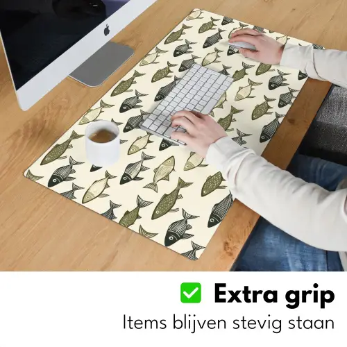 Vissen - Klassiek - Groen Muismat XXL klein 681 -sfeer3