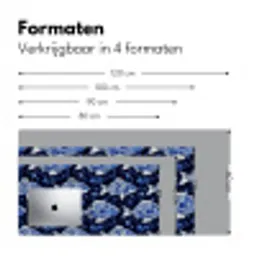 Vissen - Bloemen - Blauw Muismat XXL klein 681 -sfeer5