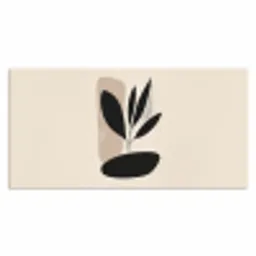 Plant - Beige - Japandi Muismat XXL klein -3d_leeg