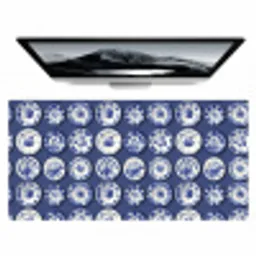 Borden - Floraal - Blauw Muismat XXL klein 681 -zzz3d