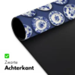 Borden - Floraal - Blauw Muismat XXL klein 681 -sfeer2