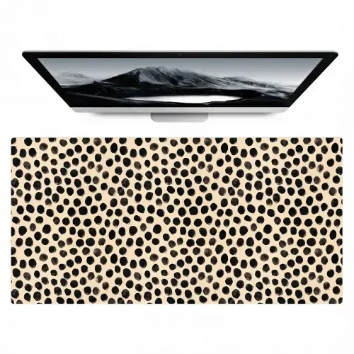 Stippen - Patroon - Zwart Muismat XXL klein 681 -zzz3d