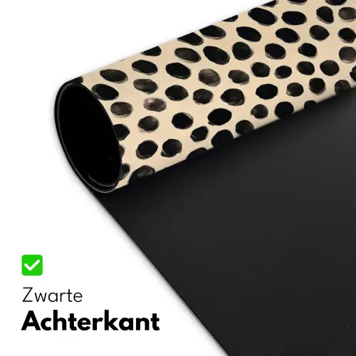 Stippen - Patroon - Zwart Muismat XXL klein 681 -sfeer2