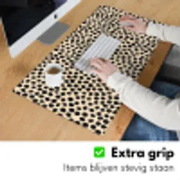 Stippen - Patroon - Zwart Muismat XXL klein 681 -sfeer3