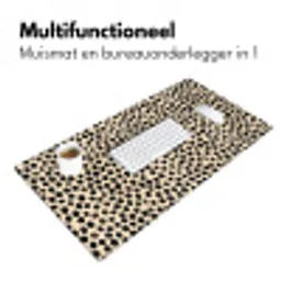Stippen - Patroon - Zwart Muismat XXL klein 681 -sfeer4