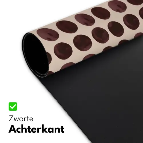 Stippen - Patroon - Bruin Muismat XXL klein 681 -sfeer2
