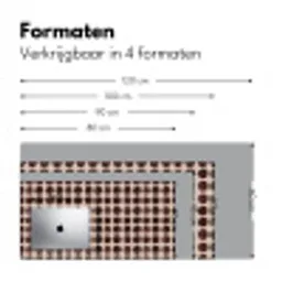 Stippen - Patroon - Bruin Muismat XXL klein 681 -sfeer5