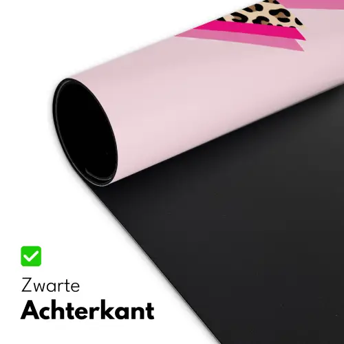 Stippen - Roze - Bliksem Muismat XXL klein -sfeer2