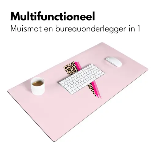 Stippen - Roze - Bliksem Muismat XXL klein -sfeer4