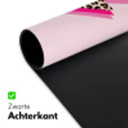 Stippen - Roze - Bliksem Muismat XXL klein -sfeer2
