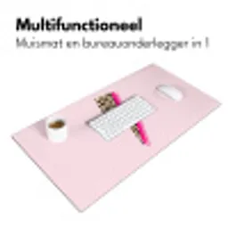 Stippen - Roze - Bliksem Muismat XXL klein -sfeer4