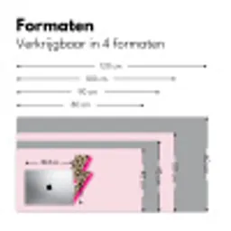 Stippen - Roze - Bliksem Muismat XXL klein -sfeer5
