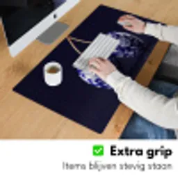 Porselein- Kersen - Delfts - Blauw Muismat XXL klein -sfeer3