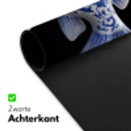 Porselein - Goudvis - Delfts - Blauw Muismat XXL klein -sfeer2