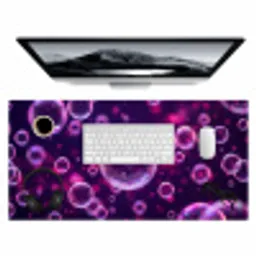 Paars - Bubbels - Schuim Muismat XXL klein -3d