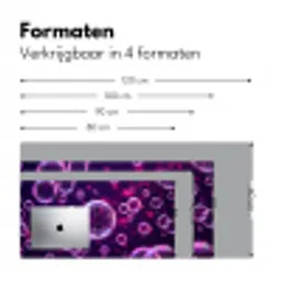 Paars - Bubbels - Schuim Muismat XXL klein -sfeer5