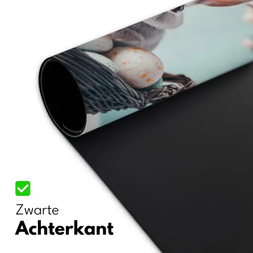Konijn - Eieren - Mand Muismat XXL klein -sfeer2