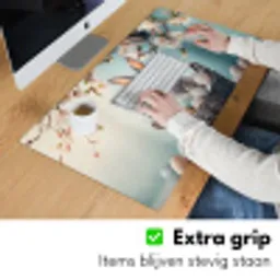 Konijn - Eieren - Mand Muismat XXL klein -sfeer3
