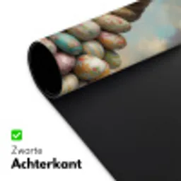 Konijn - Eieren - Kleurrijk Muismat XXL klein -sfeer2