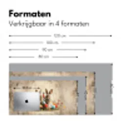 Konijnen - Bloemen - Eieren Muismat XXL klein -sfeer5