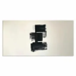 Rechthoeken - Penseelstreken - Abstract - Zwart Muismat XXL klein -3d_leeg