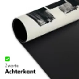 Rechthoeken - Penseelstreken - Abstract - Zwart Muismat XXL klein -sfeer2