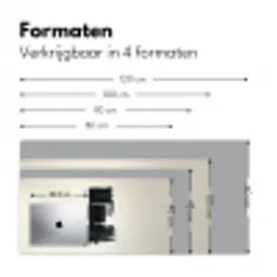 Rechthoeken - Penseelstreken - Abstract - Zwart Muismat XXL klein -sfeer5
