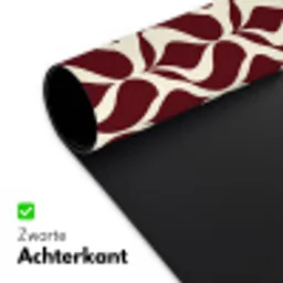 Rood - Druppelpatroon - Grafisch Muismat XXL klein 681 -sfeer2