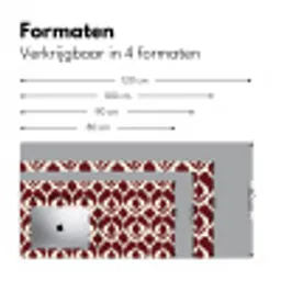 Rood - Druppelpatroon - Grafisch Muismat XXL klein 681 -sfeer5