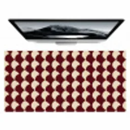 Rood - Tegelpatroon - Crème Muismat XXL klein 681 -zzz3d