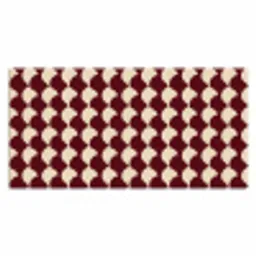 Rood - Tegelpatroon - Crème Muismat XXL klein 681 -3d_leeg